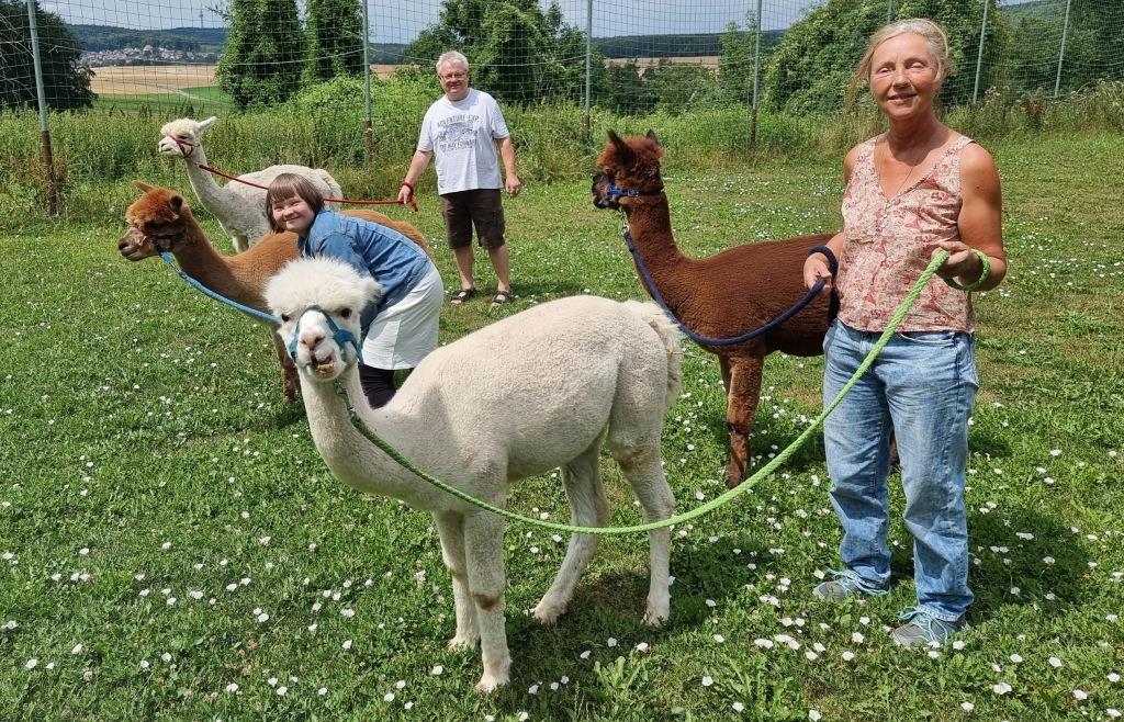 Wandern mit Alpakas Wie die Tiere einem Mädchen mit Down Syndrom helfen
