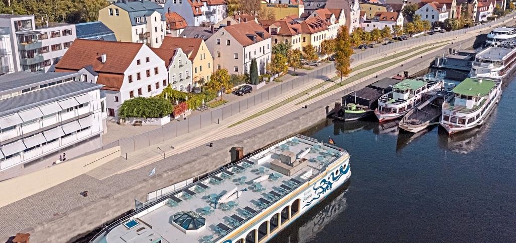 Flood protection on Werftstraße in Regensburg: