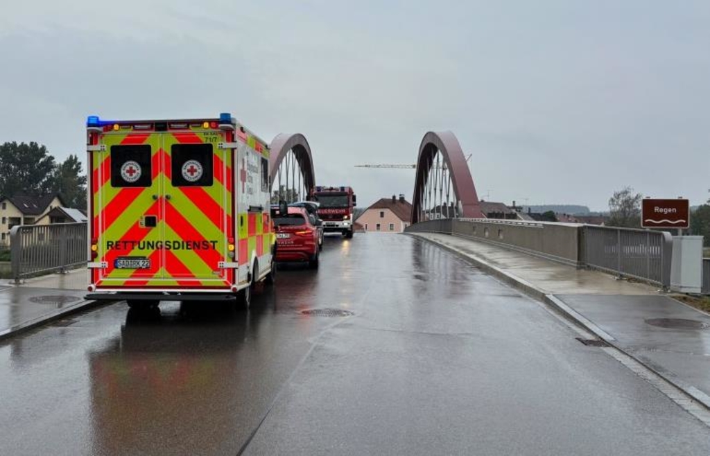 Unfall auf der Regenbrücke in Nittenau sorgt für reichlich Sachschaden